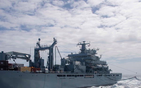 US, German ships conduct replenishment at sea during RIMPAC 2024
