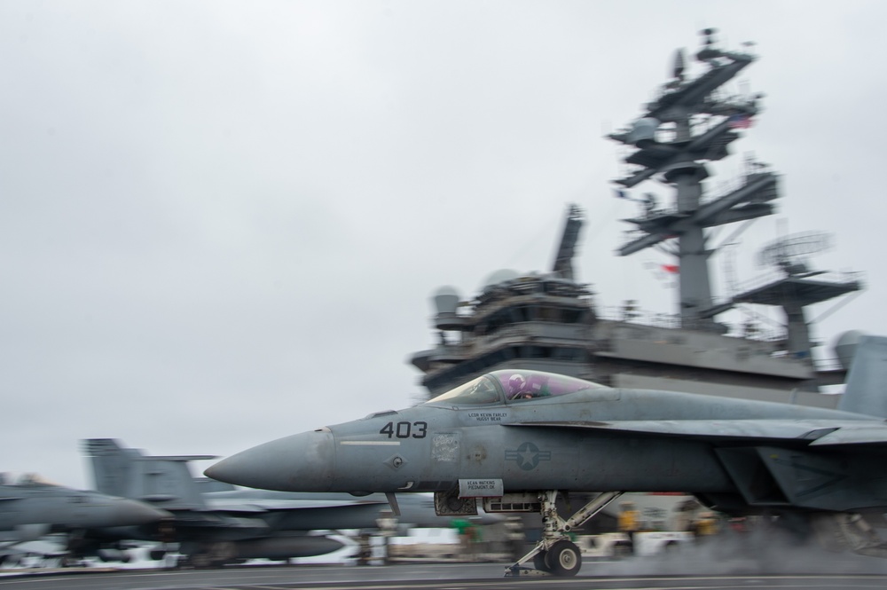 USS Ronald Reagan (CVN 76) conducts flight operations