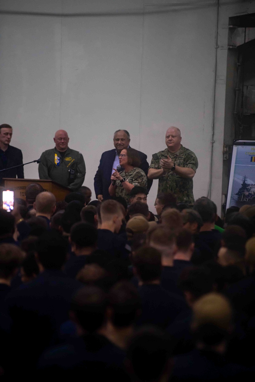 USS Dwight D. Eisenhower Hosts an All Hands