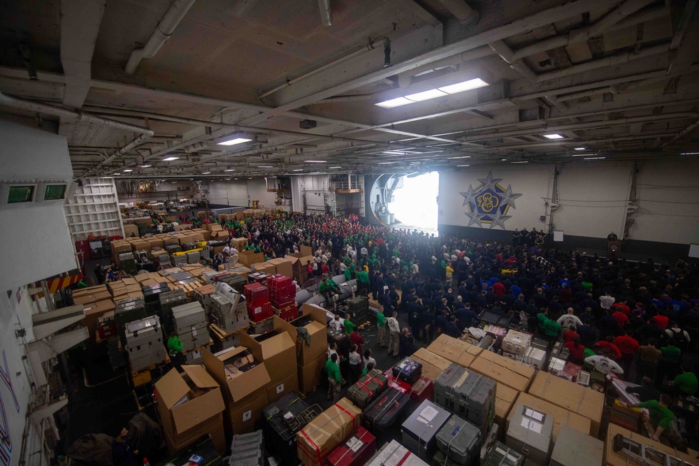 USS Dwight D. Eisenhower Hosts an All Hands