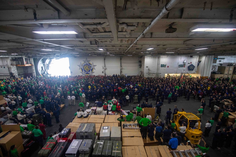 USS Dwight D. Eisenhower Hosts an All Hands