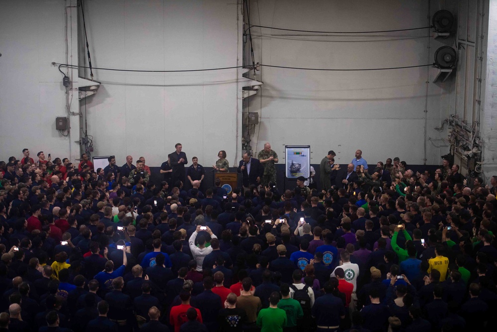 USS Dwight D. Eisenhower Hosts an All Hands