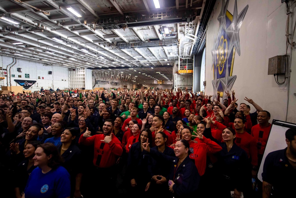 USS Dwight D. Eisenhower Hosts an All Hands