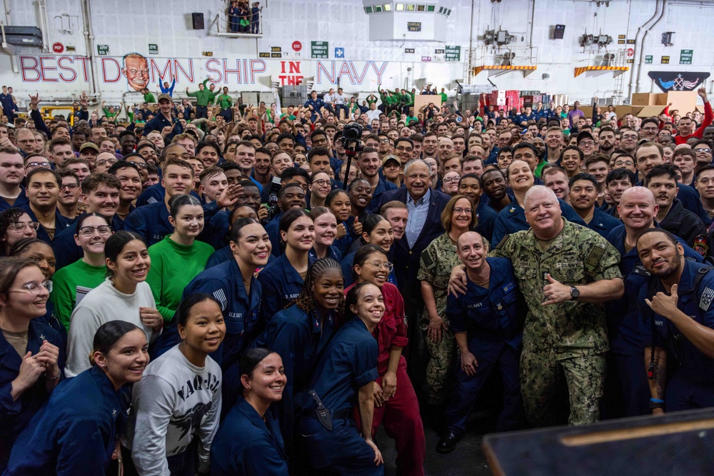 USS Dwight D. Eisenhower Hosts an All Hands