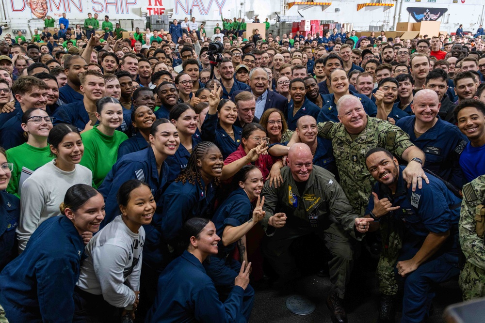 USS Dwight D. Eisenhower Hosts an All Hands