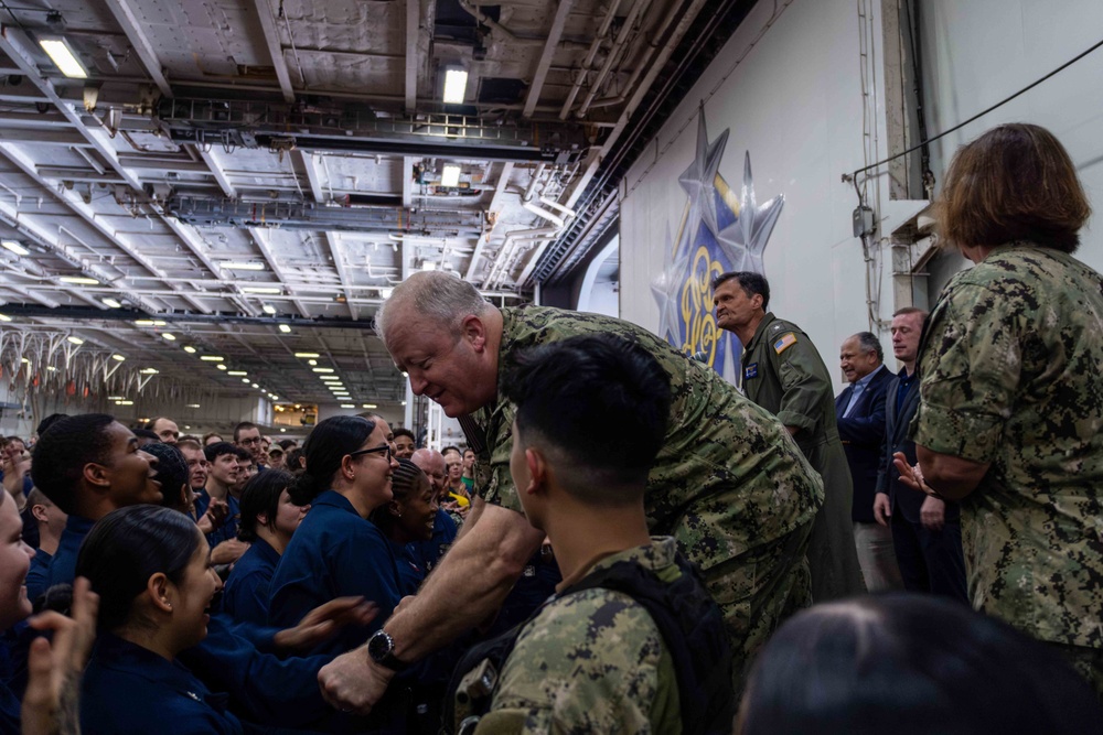 USS Dwight D. Eisenhower Welcomes MCPON