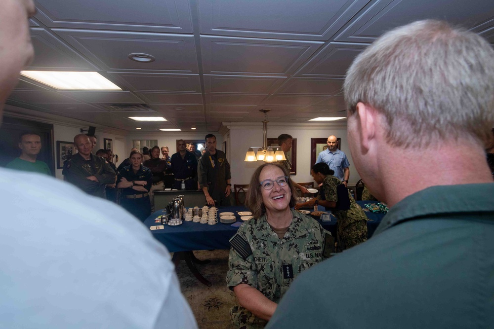 USS Dwight D. Eisenhower Welcomes CNO