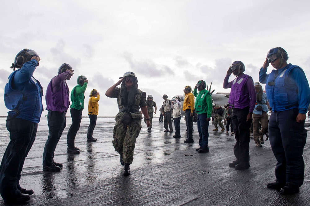 USS Dwight D. Eisenhower Welcomes CNO