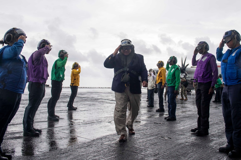 USS Dwight D. Eisenhower Welcomes SECNAV