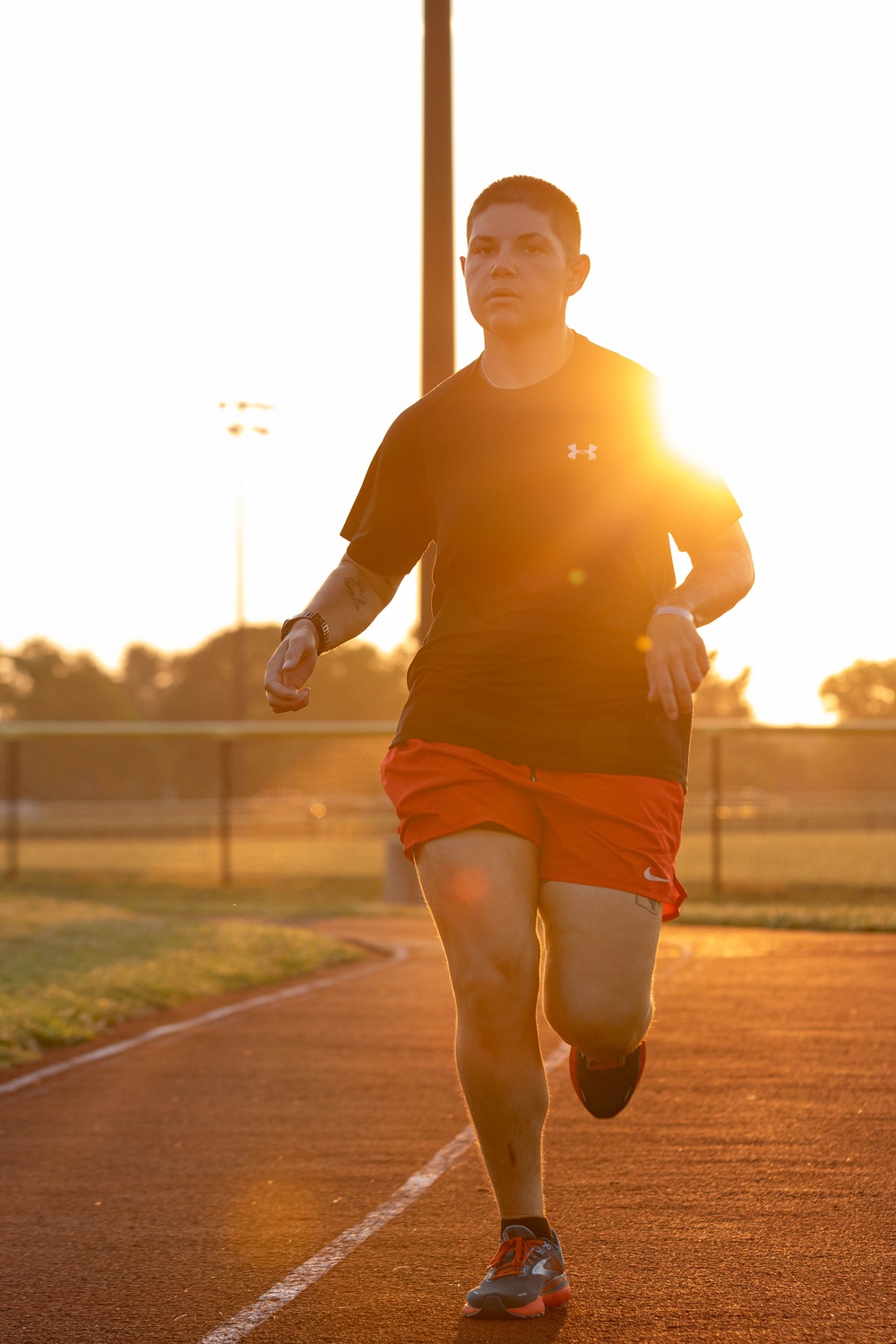 1st Lt. Susan Janfrancisco runs a 5 mile event