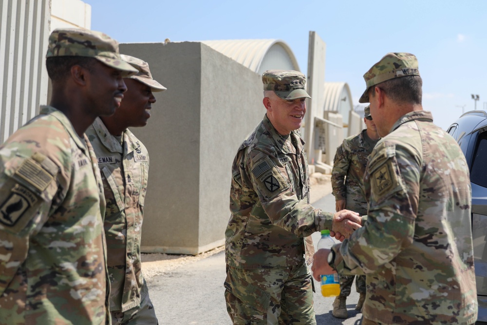 Sergeant Major of the Army Meets with Soldiers &amp; Sailors Supporting the JLOTS Gaza Humanitarian Aid Operation