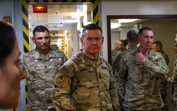Sergeant Major of the Army Meets with Soldiers &amp; Sailors Supporting the JLOTS Gaza Humanitarian Aid Operation