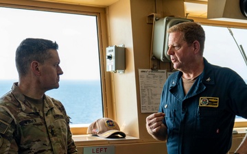 Sergeant Major of the Army Meets with Soldiers &amp; Sailors Supporting the JLOTS Gaza Humanitarian Aid Operation