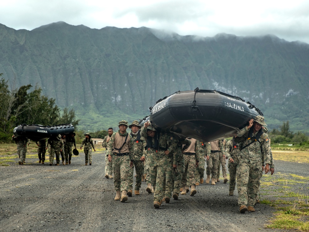 Partners enhance combined capabilities on combat rubber raiding craft during RIMPAC 2024