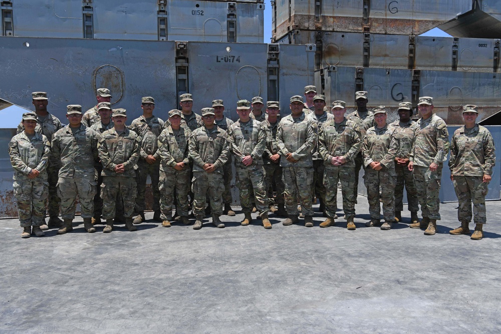 Sergeant Major of the Army Meets with Soldiers &amp; Sailors Supporting the JLOTS Gaza Humanitarian Aid Operation