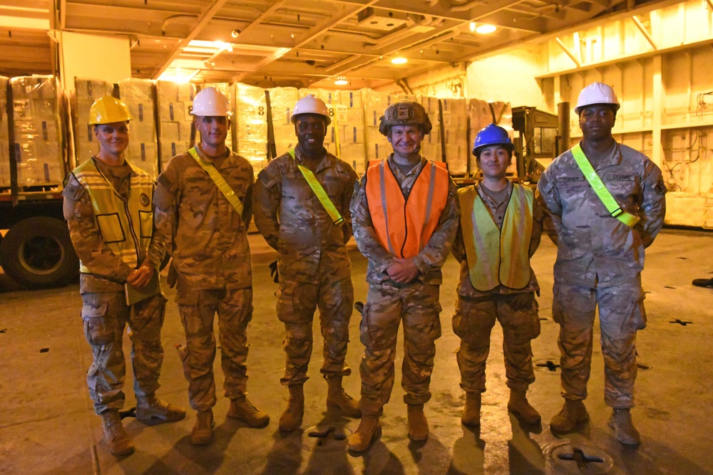 Sergeant Major of the Army Meets with Soldiers &amp; Sailors Supporting the JLOTS Gaza Humanitarian Aid Operation