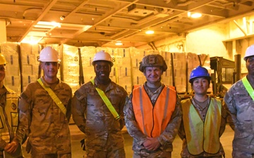 Sergeant Major of the Army Meets with Soldiers &amp; Sailors Supporting the JLOTS Gaza Humanitarian Aid Operation