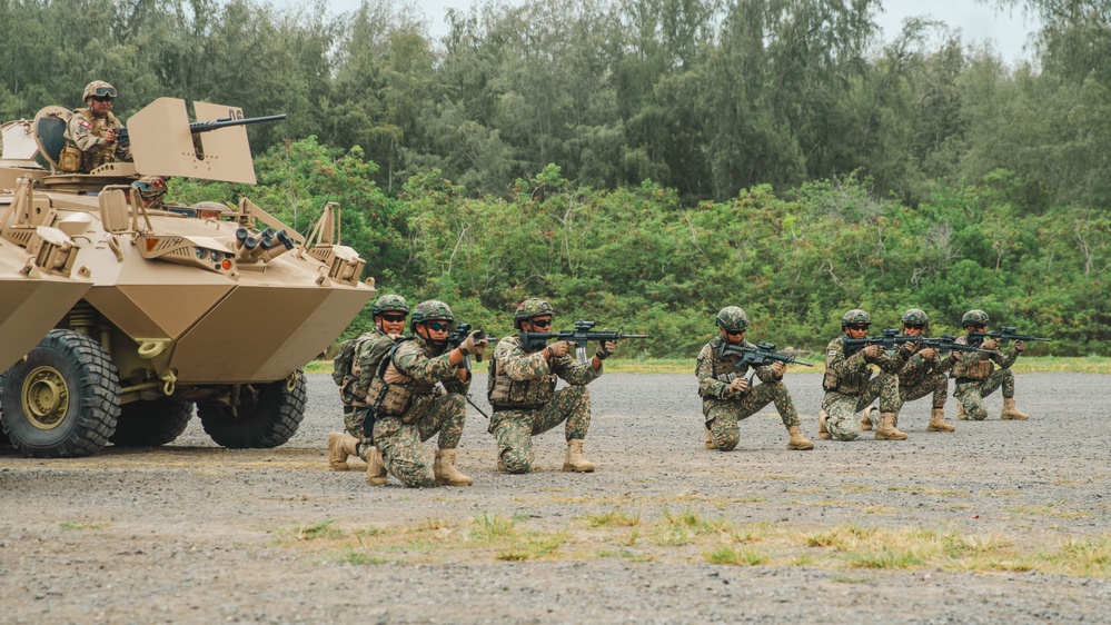 US Marines, partner nations push through mechanized infantry immersion trainer at RIMPAC 2024