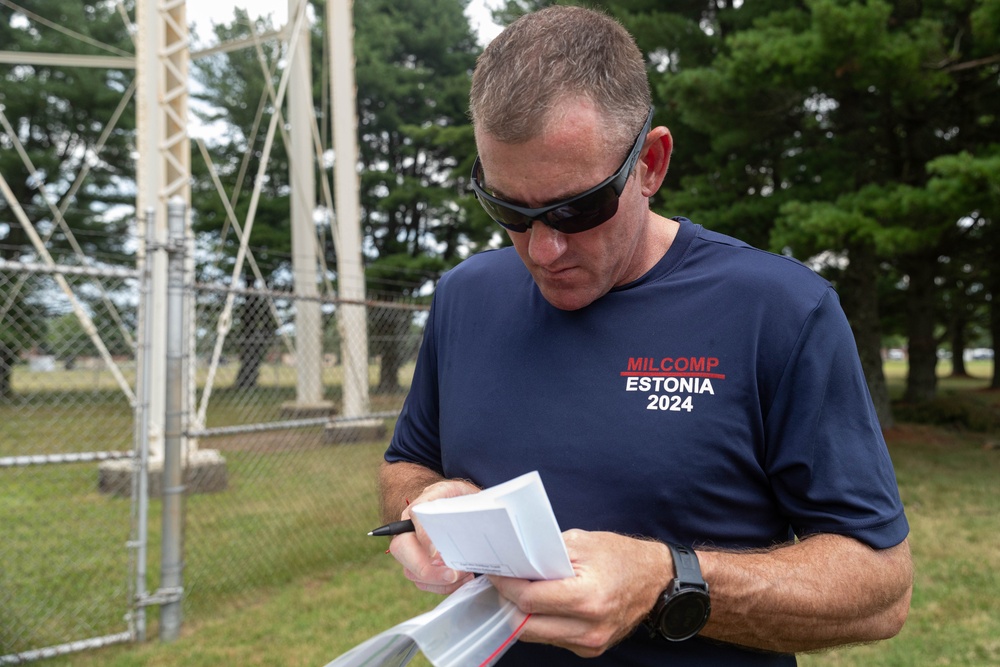 Capt. Zachary Grimes checks his map