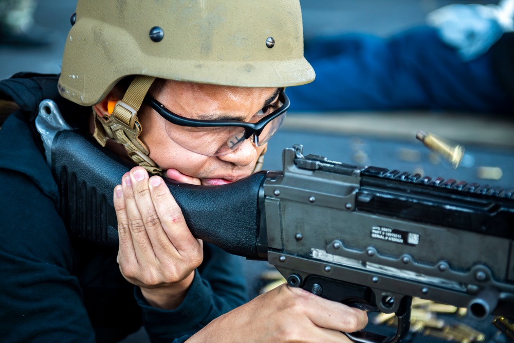 USS Carl Vinson conducts small arms live-fire exercise during RIMPAC 2024