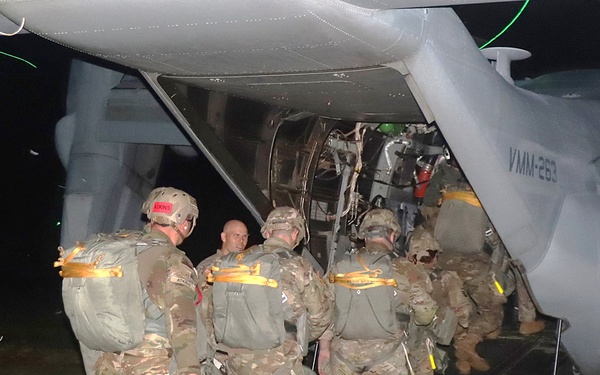 JB MDL- 404 CA BN Conducts Day and Night Airborne Operation