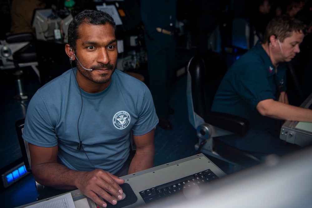 USS Carl Vinson Air Traffic Controllers Direct Flight Operations During RIMPAC 2024