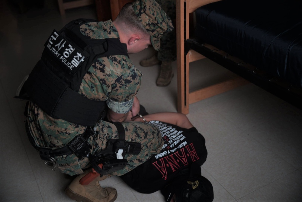 Camp Mujuk Marines conduct active shooter drill