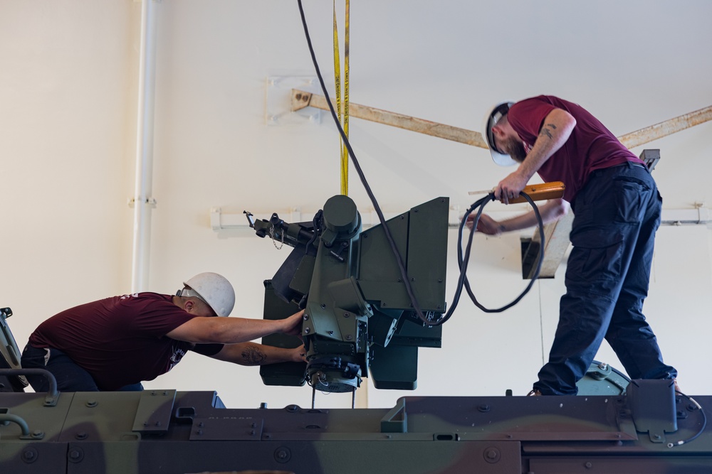 Amphibious Combat Vehicles Aboard Camp Schwab