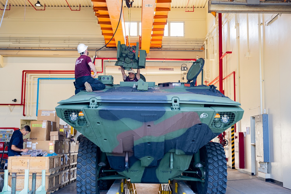 Amphibious Combat Vehicles Aboard Camp Schwab