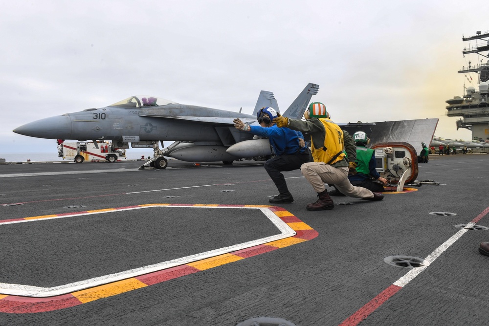 USS Ronald Reagan (CVN76) conducts flight operations