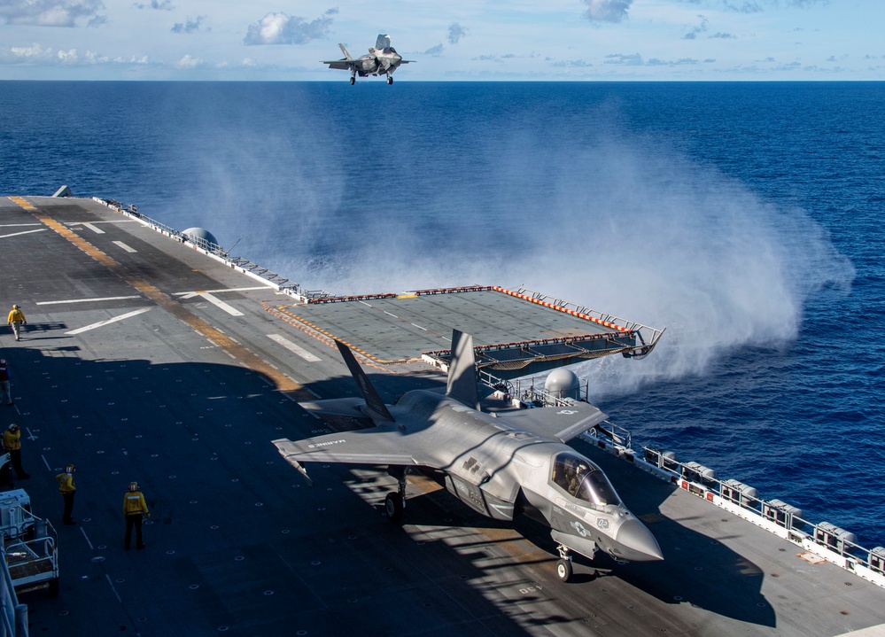 F-35B Flight Operations aboard USS America (LHA 6)