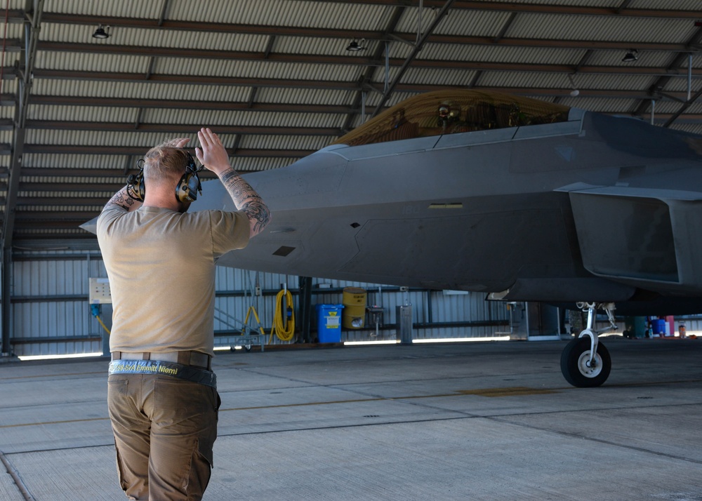 USAF F-22A Raptors arrives for Exercise Pitch Black 2024