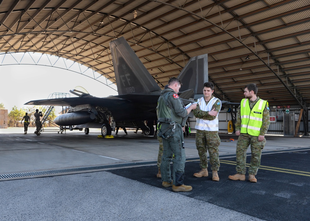 USAF F-22A Raptors arrives for Exercise Pitch Black 2024