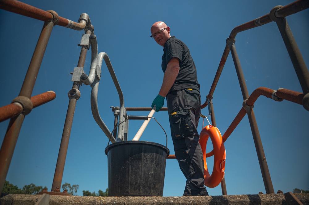 The flow of operations at Lakenheath’s wastewater treatment plant
