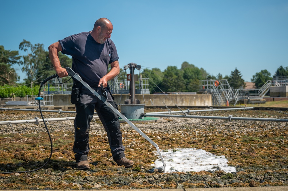 The flow of operations at Lakenheath’s wastewater treatment plant