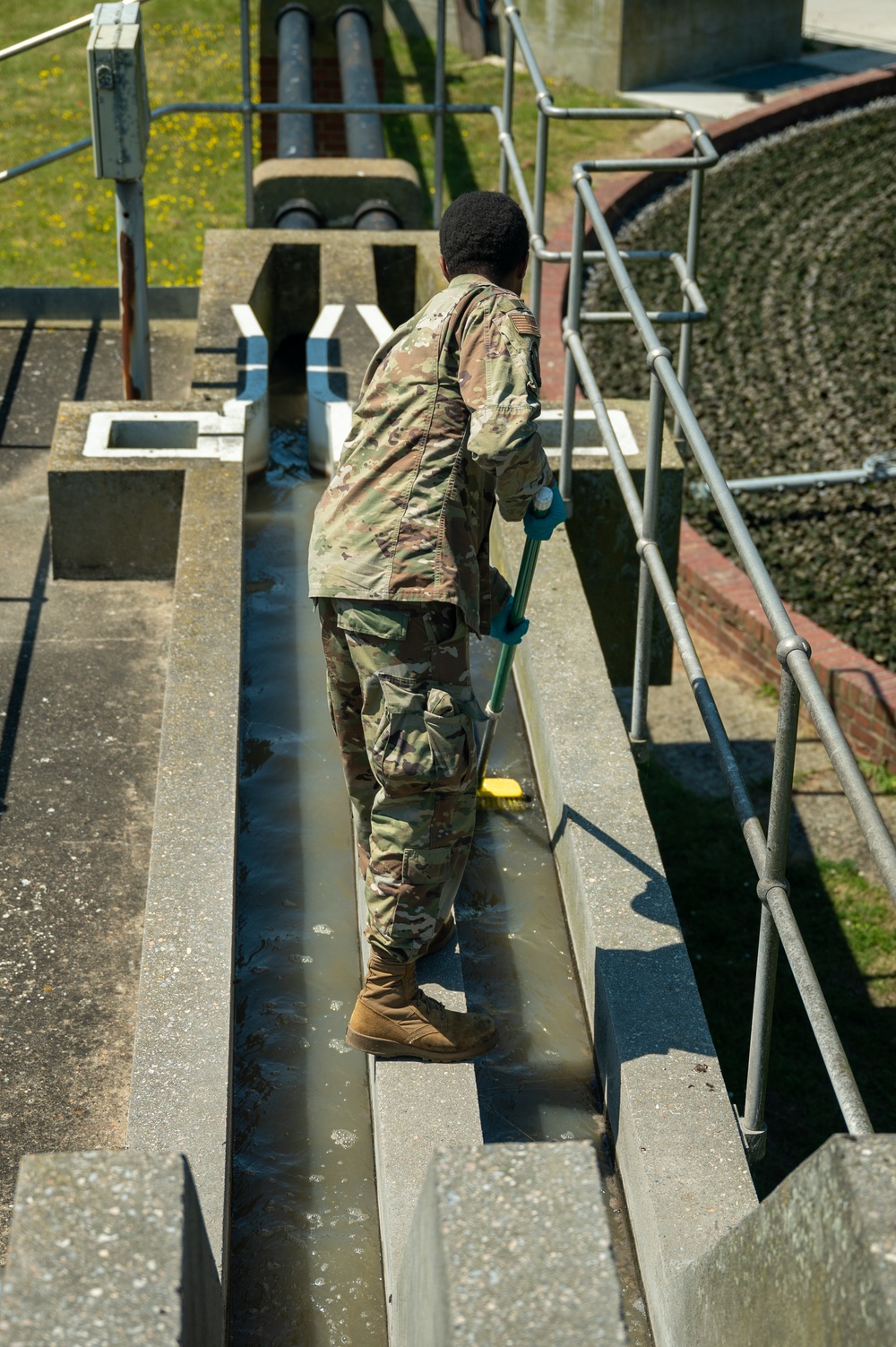 The flow of operations at Lakenheath’s wastewater treatment plant