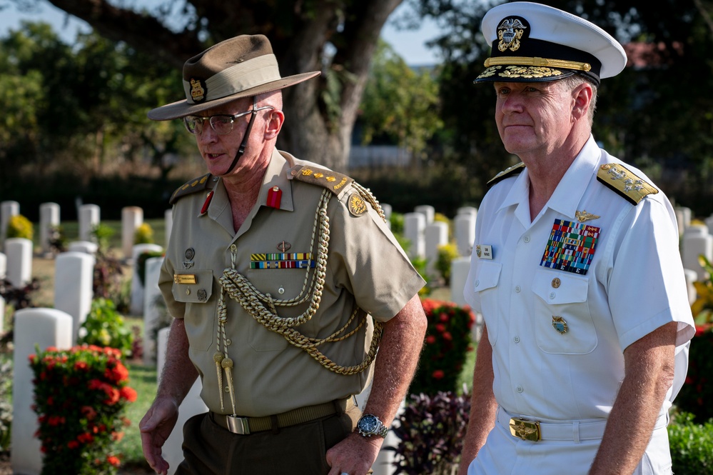 CDRUSINDOPACOM Visits Port Moresby (Bomana) War Cemetery