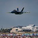 The Navy Flight Demonstration Squadron, the Blue Angels, perform in Pensacola Beach, FL.