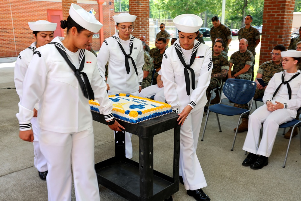 126 Birthday ceremony of Hospital Corpsman Naval Medical Readiness Training Center, MCAS Cherry Point, North Carolina, June 17, 2024.