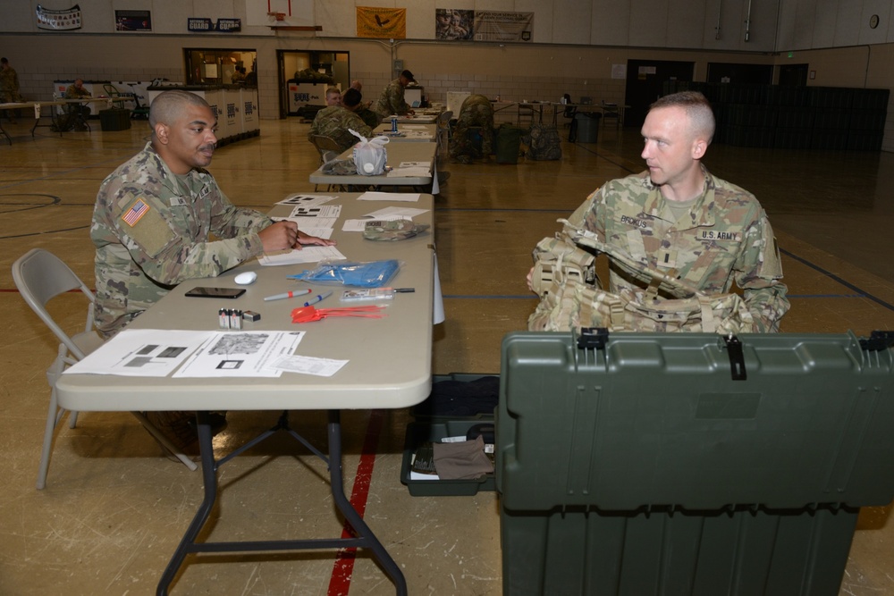 38th Infantry Division soldiers prepare for overseas deployment in support of Operation Spartan Shield