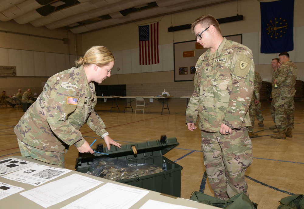 38th Infantry Division soldiers prepare for overseas deployment in support of Operation Spartan Shield