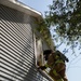 Fire fighters of the 755th Engineer Detachment