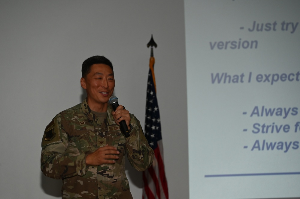 People first: 316th Wing commander, command chief share vision and priorities at first all call