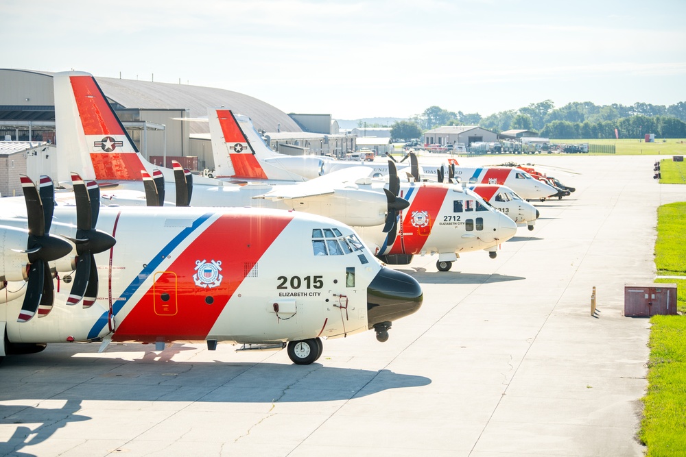 Historic Convergence: Entire U.S. Coast Guard Airframe Fleet Assembles at AIRSTA Elizabeth City for Rare Photo Opportunity