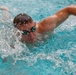 1st Lt. Layton Thorpe swims a 50 meter time trial