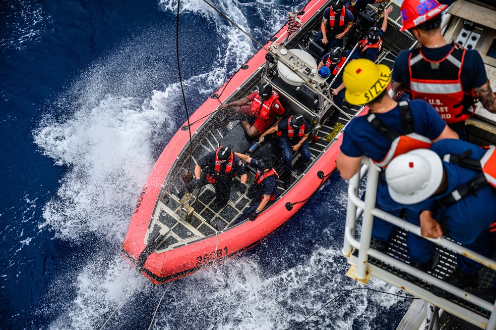 U.S. Coast Guard practices search and rescue with the Mexican navy at RIMPAC 2024