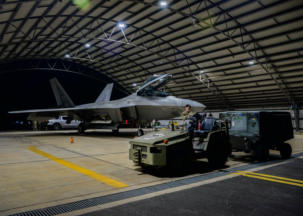 USAF Airmen prepare F-22A Raptors during Exercise Pitch Black 2024 for large-scale, global training