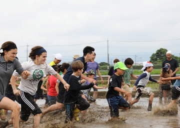 Rice-planting event connects Camp Zama residents with Japanese culture