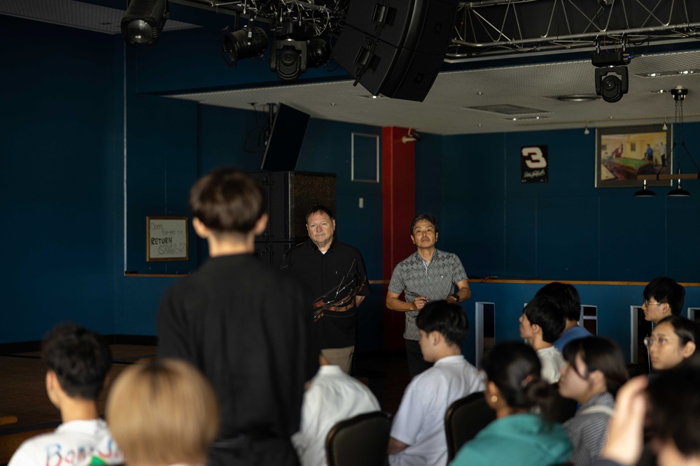 Japanese university students visit Camp Hansen for a tour and culture exchange with III MEF Marines