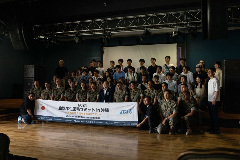 Japanese university students visit Camp Hansen for a tour and culture exchange with III MEF Marines